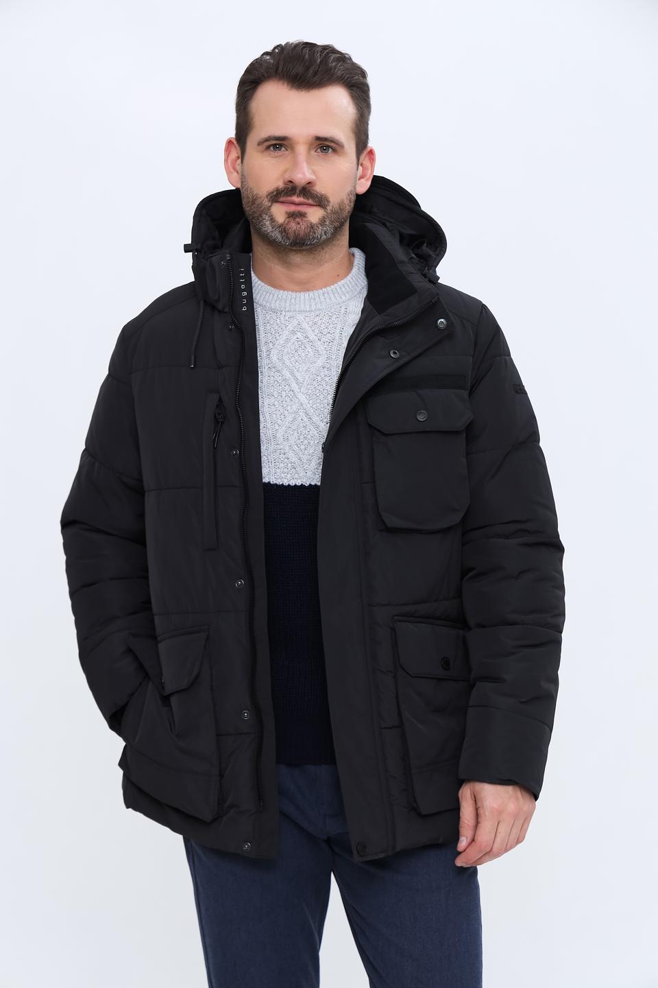 Куртка Bugatti чёрная стеганая