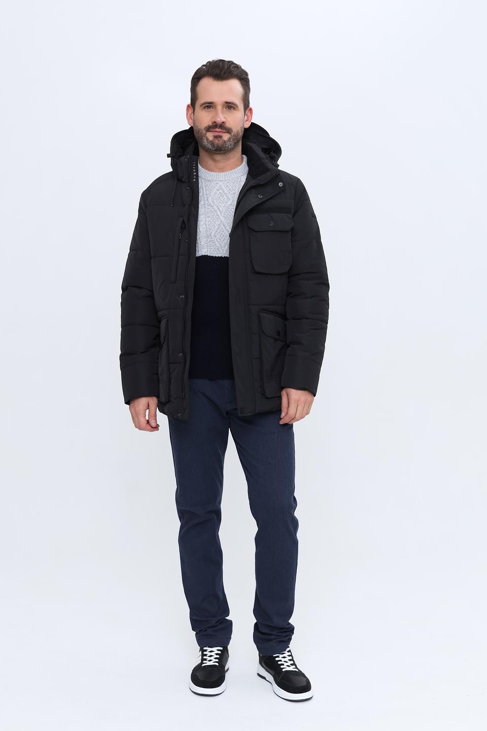 Куртка Bugatti чёрная стеганая