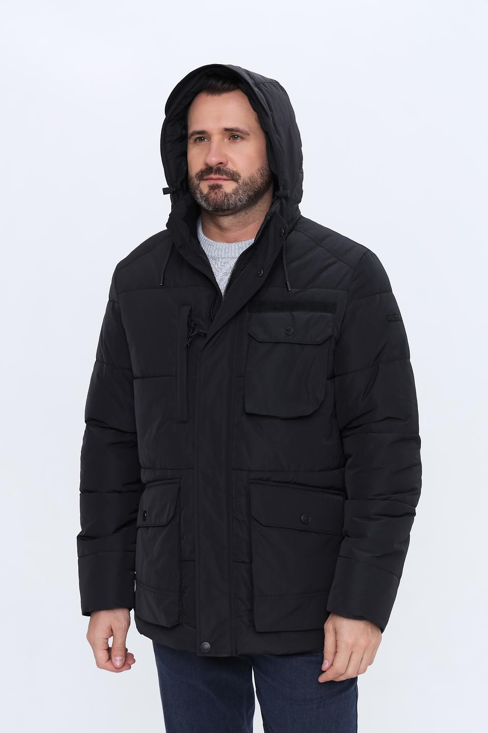 Куртка Bugatti чёрная стеганая