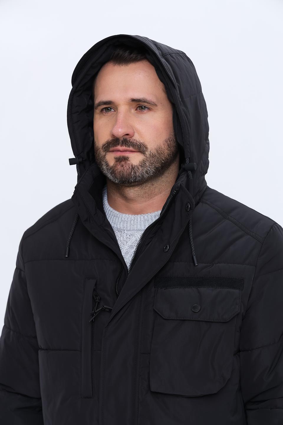 Куртка Bugatti чёрная стеганая