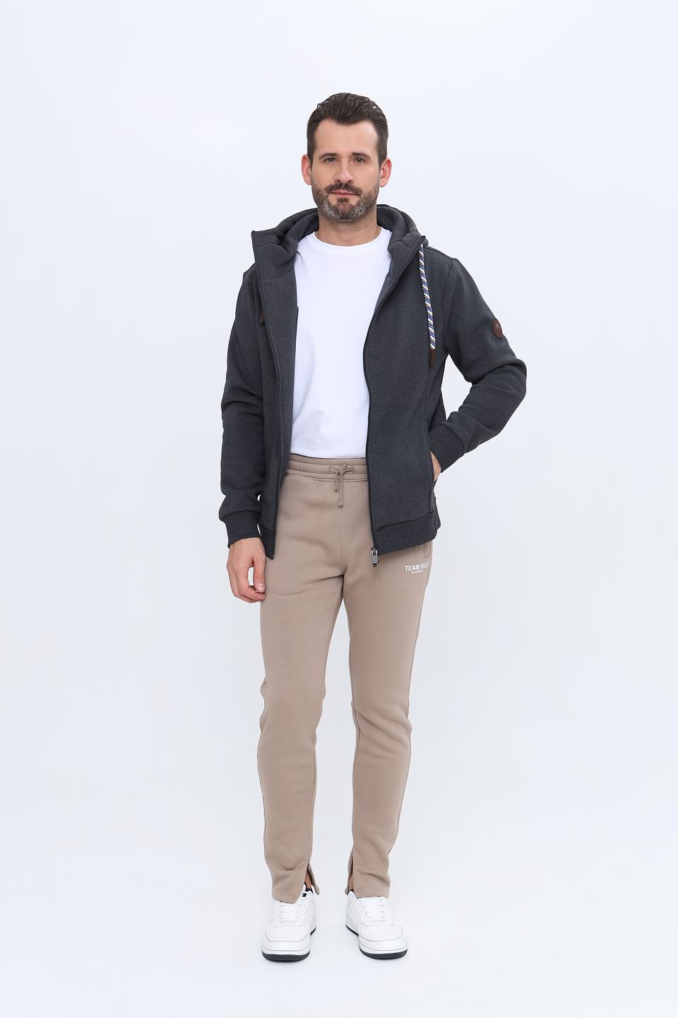 Кардиган Ragman с капюшоном серый