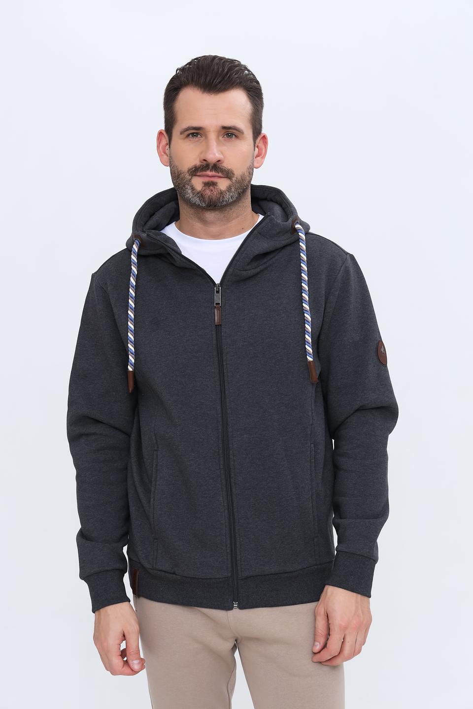 Кардиган Ragman с капюшоном серый