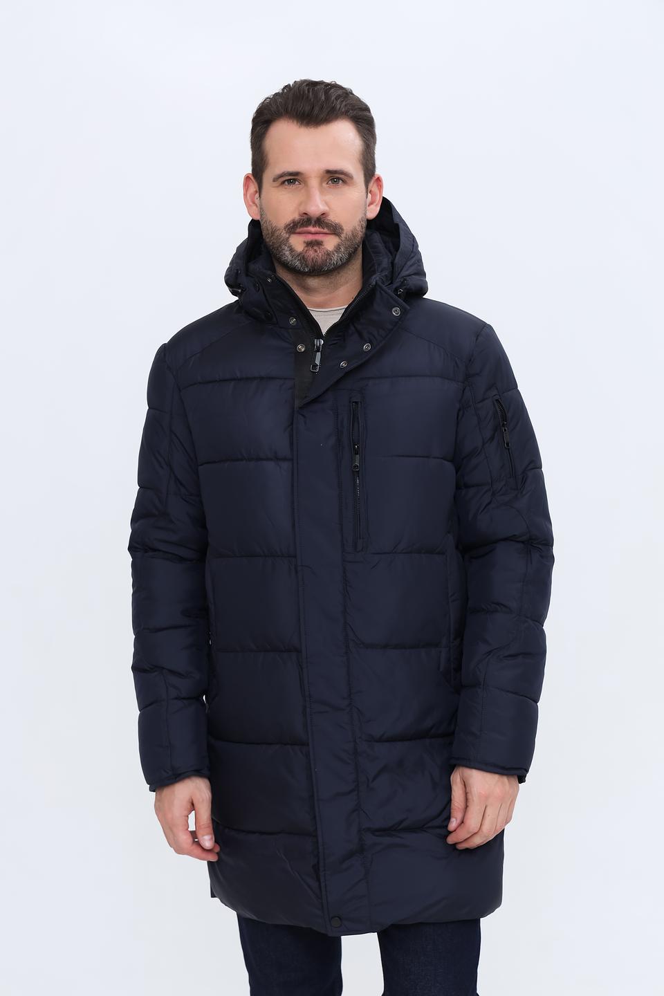 Пальто Pezzo стеганое синее