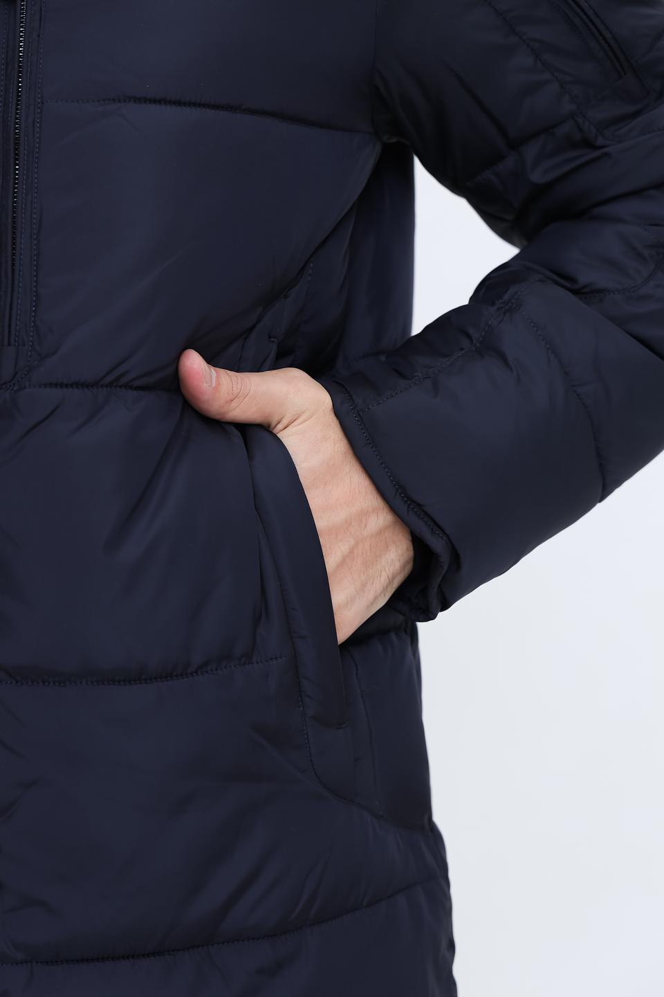 Пальто Pezzo стеганое синее