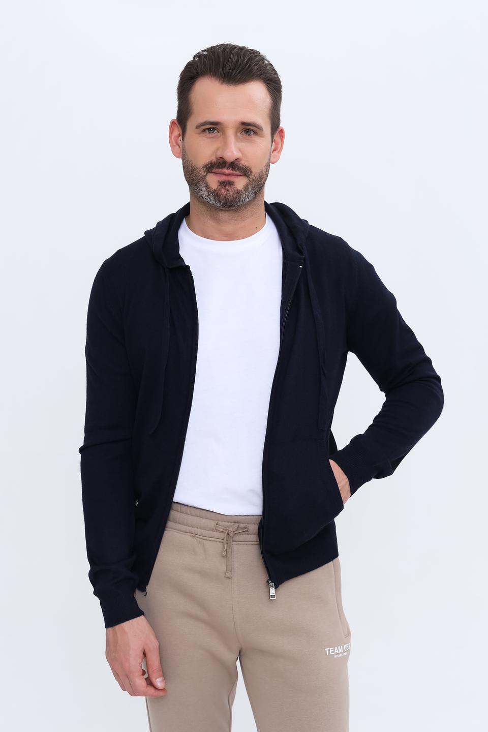 Кардиган Alcott на молнии тёмно-синий