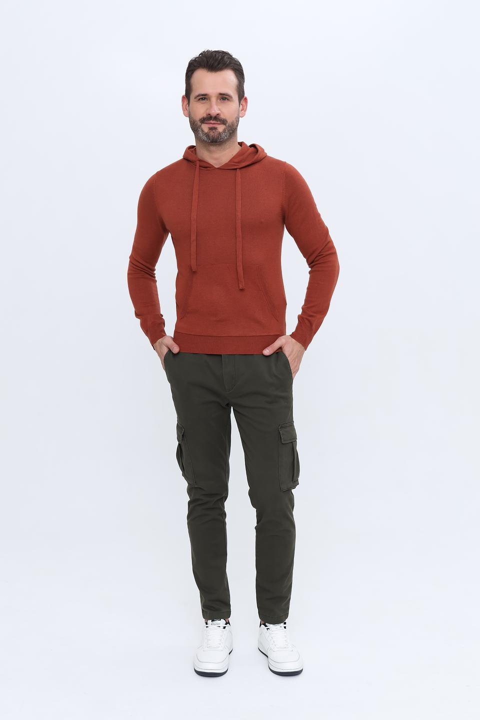 Толстовка Alcott рыжая с капюшоном