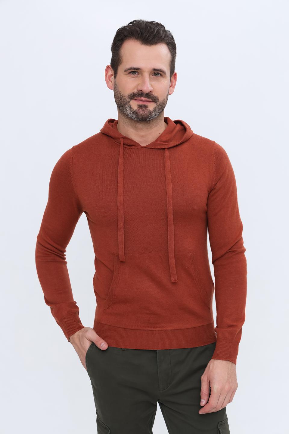 Толстовка Alcott рыжая с капюшоном