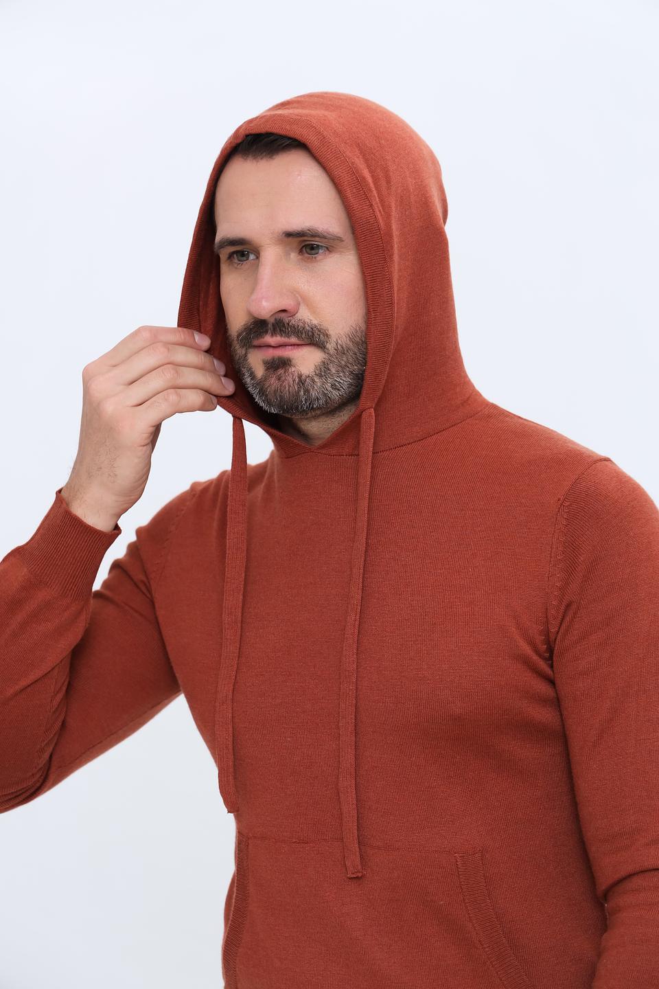 Толстовка Alcott рыжая с капюшоном