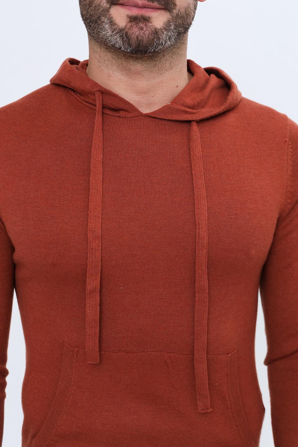 Толстовка Alcott рыжая с капюшоном