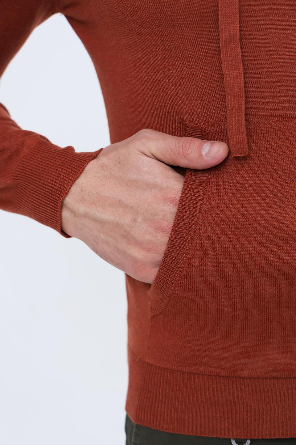 Толстовка Alcott рыжая с капюшоном