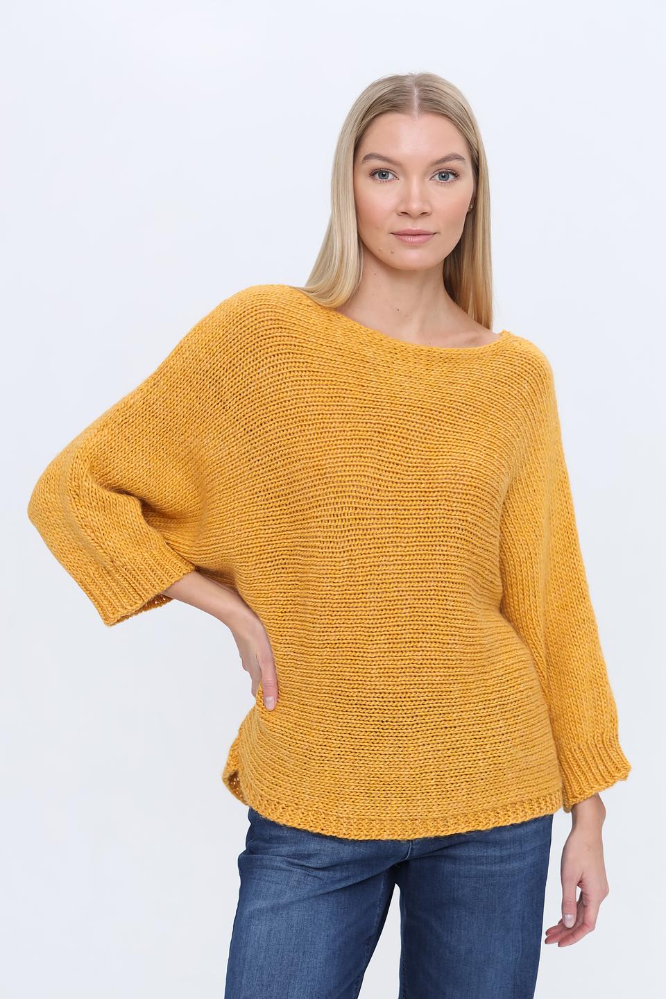 Пуловер More and More горчичный