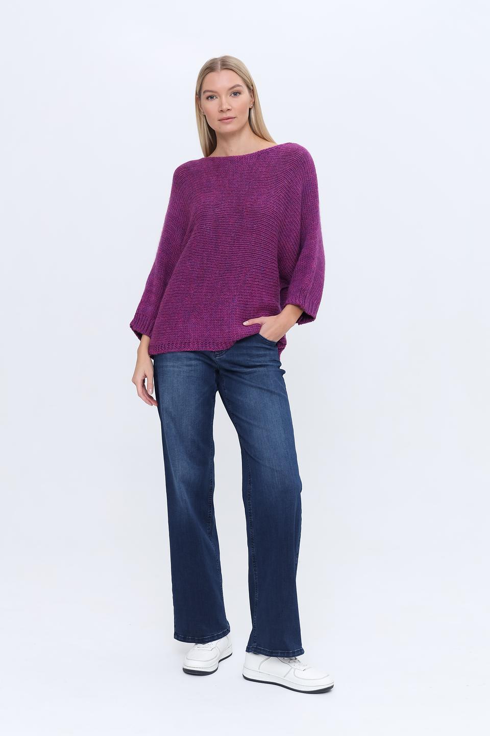 Пуловер More and More фиолетовый