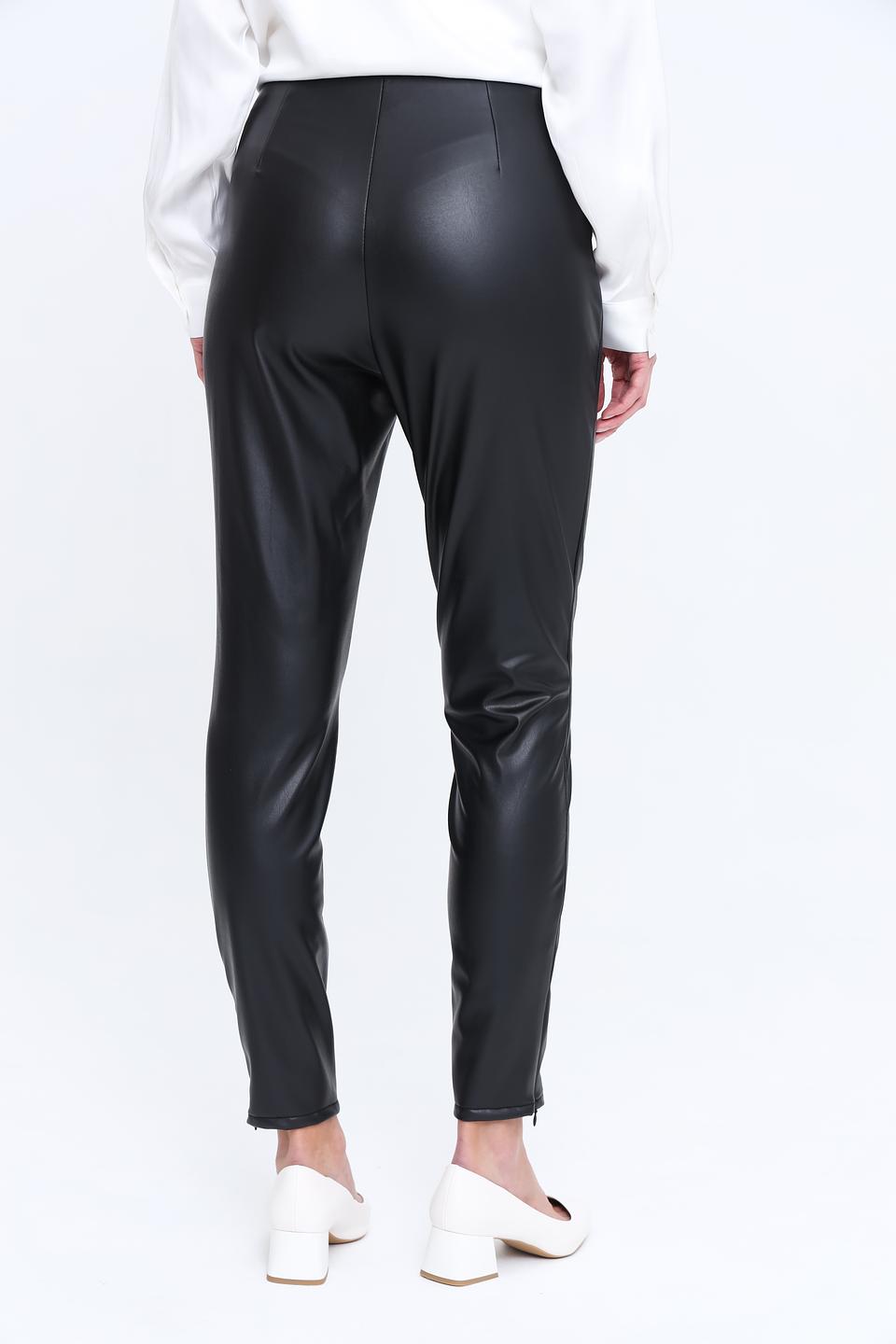 Брюки кожаные More and More черные