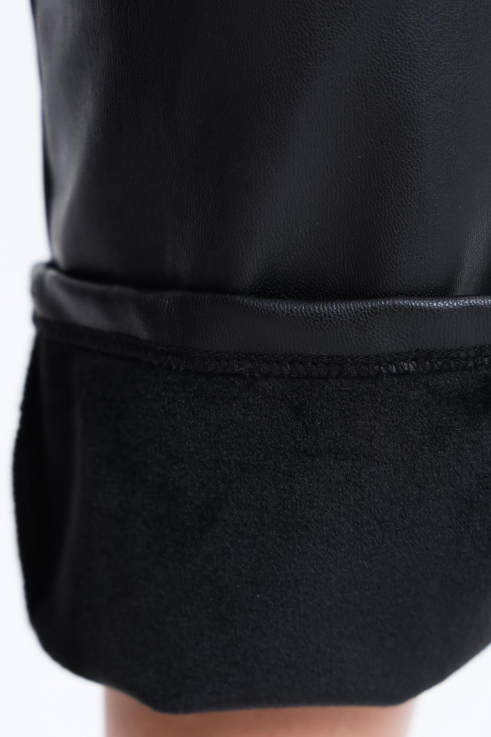 Брюки кожаные More and More черные