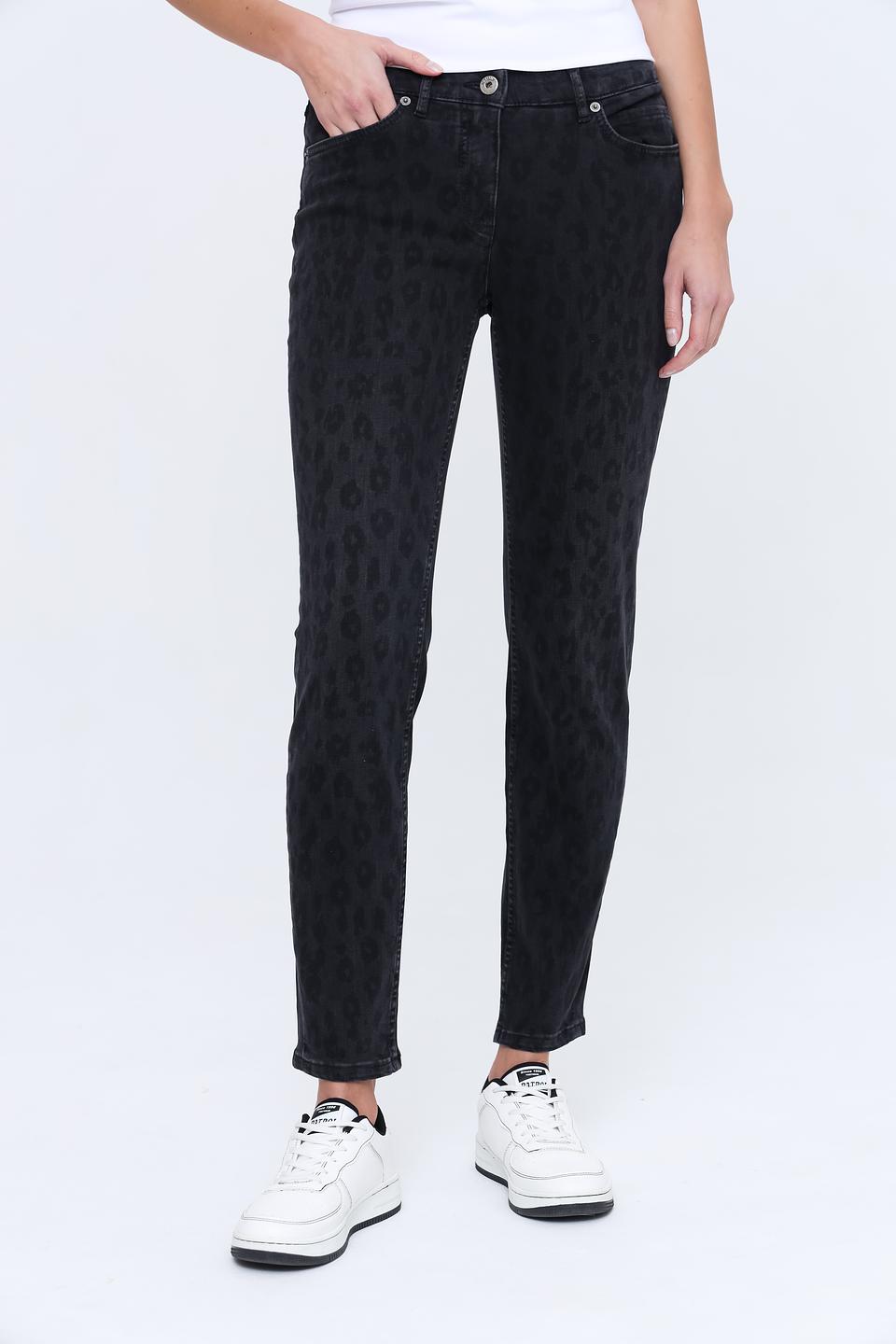 Джинсы Toni collection с леопардовым принтом