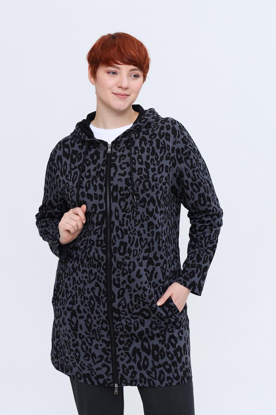 Толстовка Margittes с леопардовым принтом