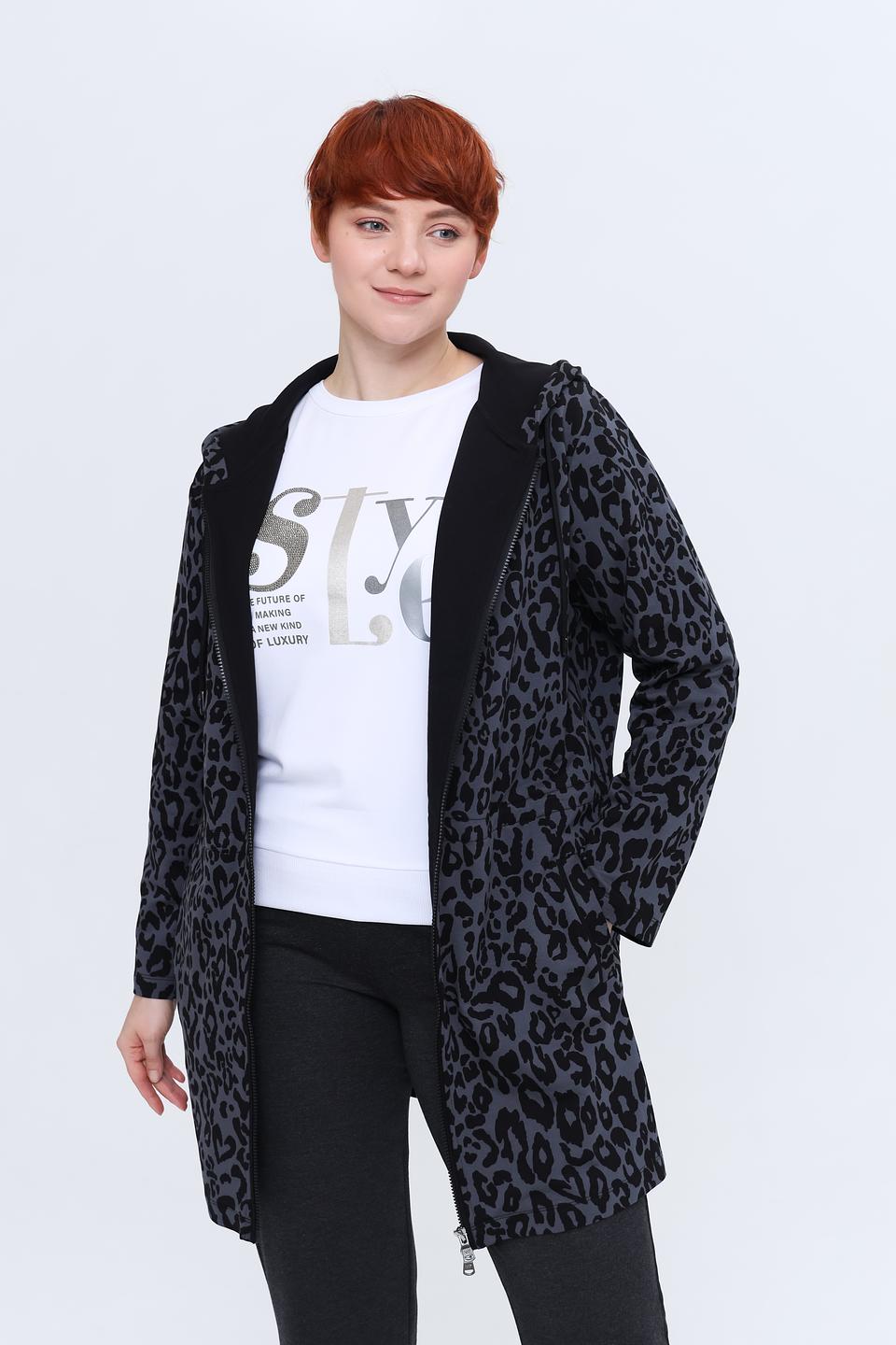 Толстовка Margittes с леопардовым принтом