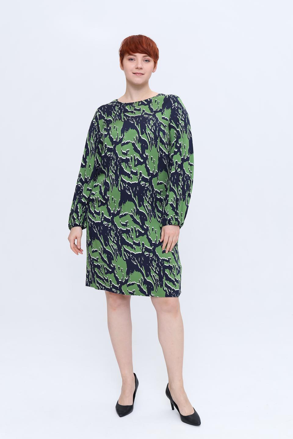 Платье Samoon с зелёным принтом
