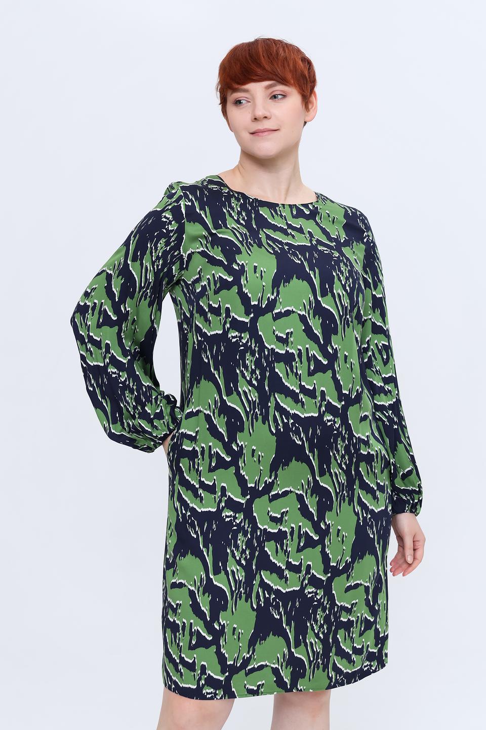 Платье Samoon с зелёным принтом