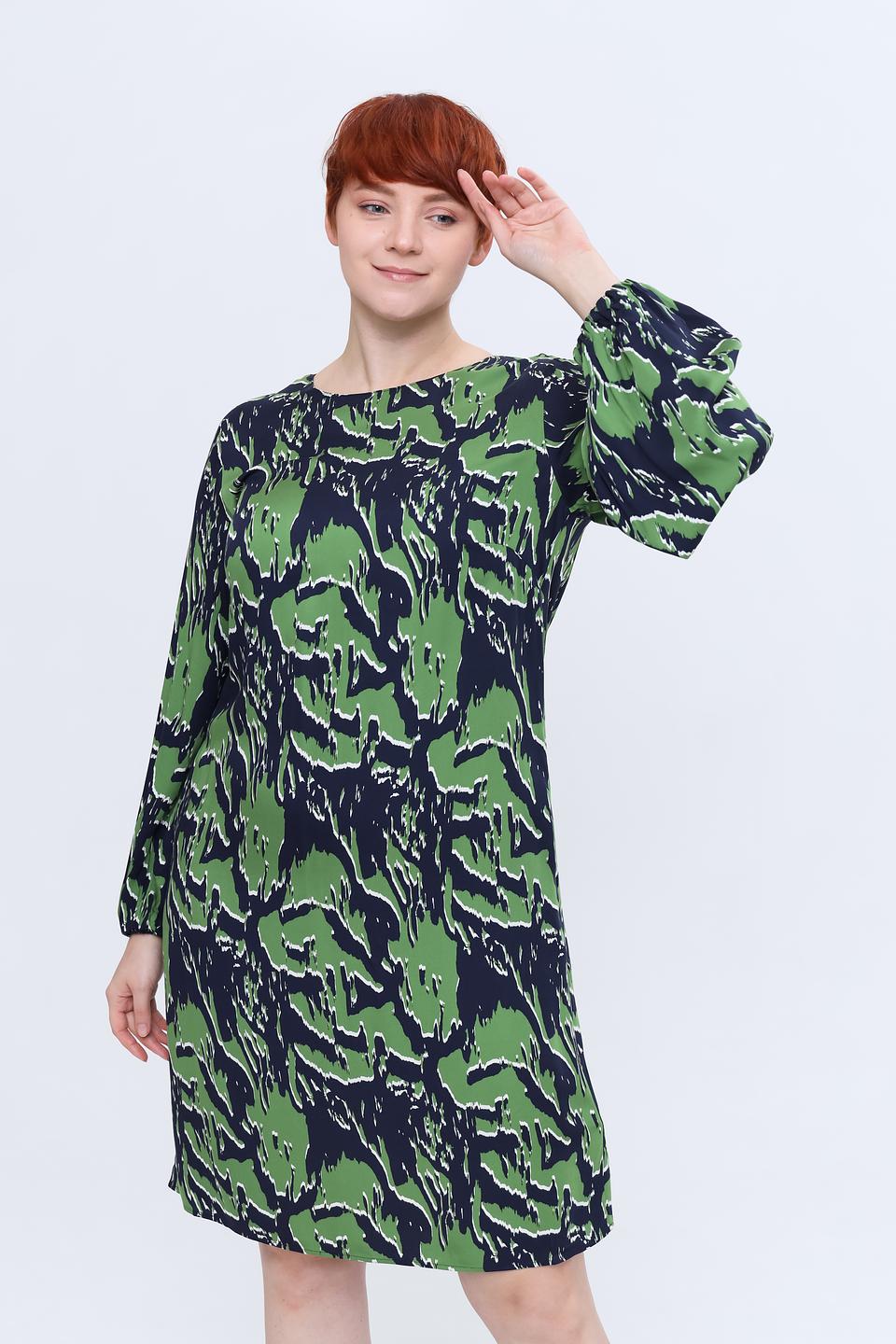Платье Samoon с зелёным принтом
