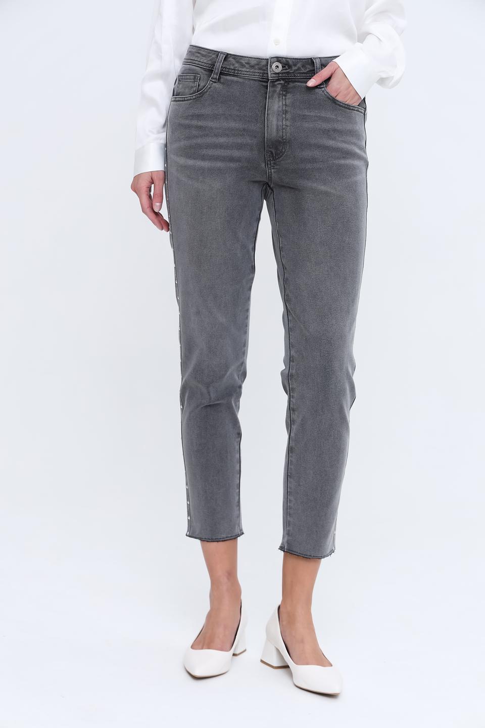 Джинсы Taifun серые с потертостями