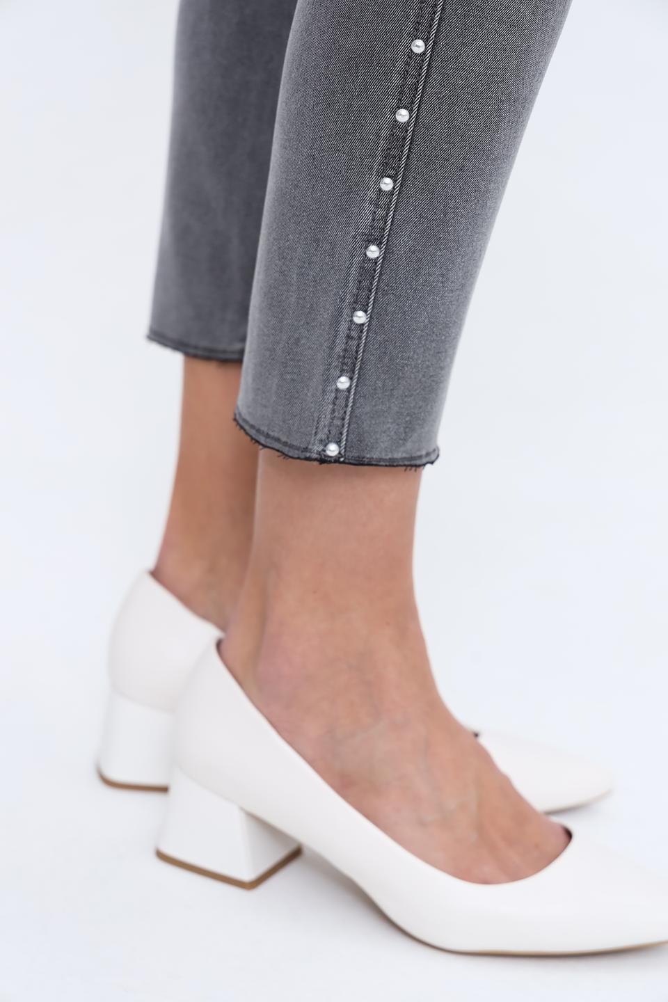 Джинсы Taifun серые с потертостями