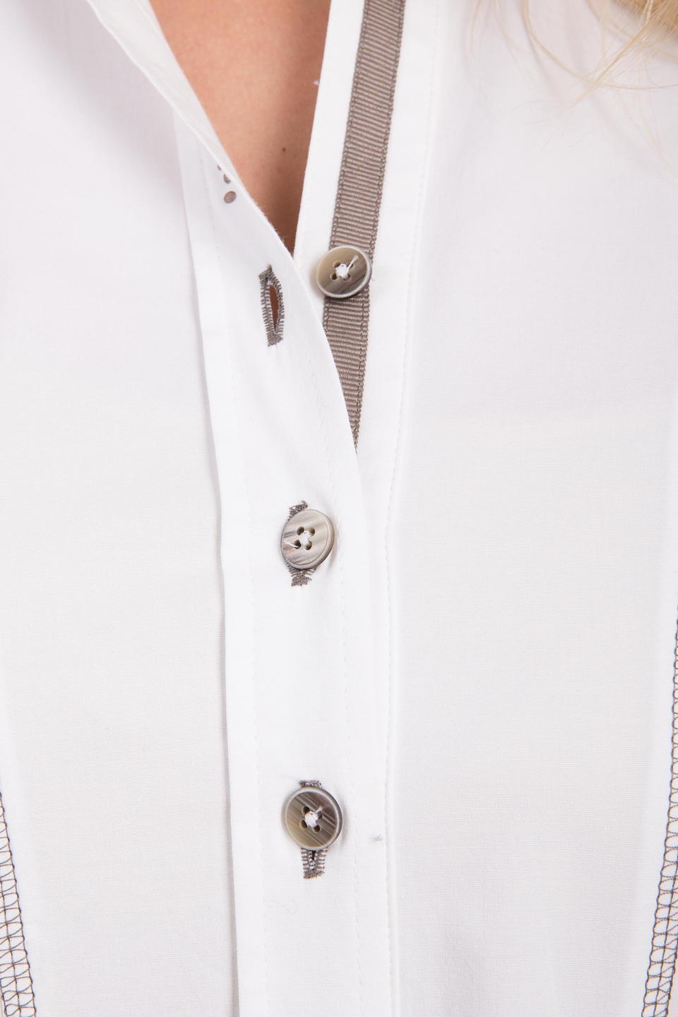 Блуза Rabe collection белая с отделкой