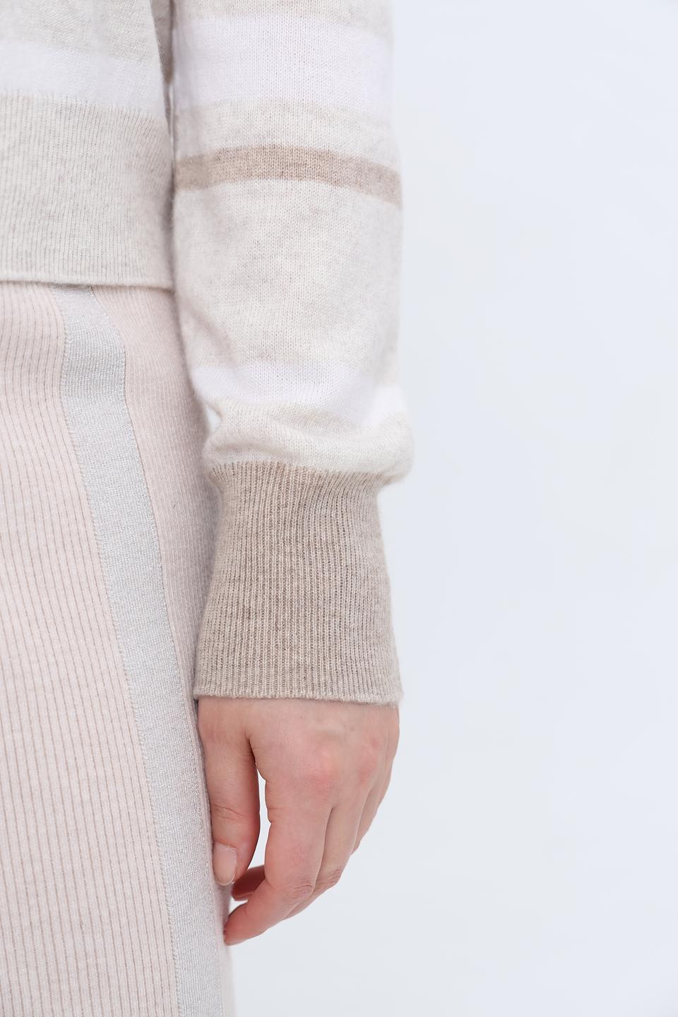 Пуловер Gerry Weber в полоску бежевый