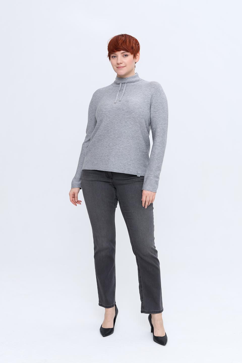 Пуловер Rabe collection серый с кулиской