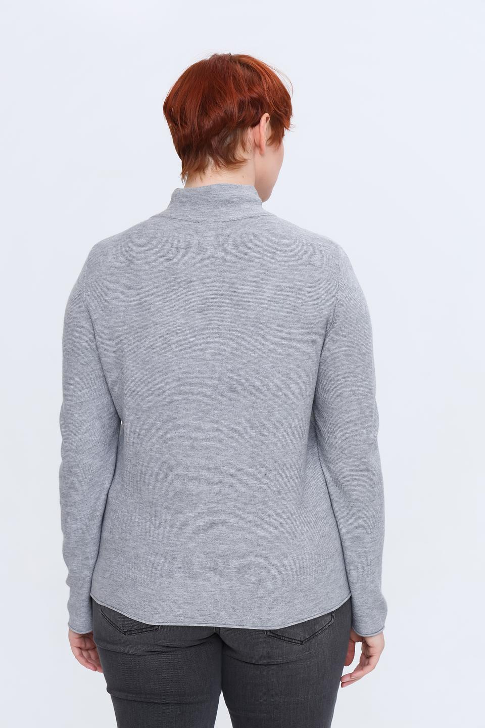 Пуловер Rabe collection серый с кулиской