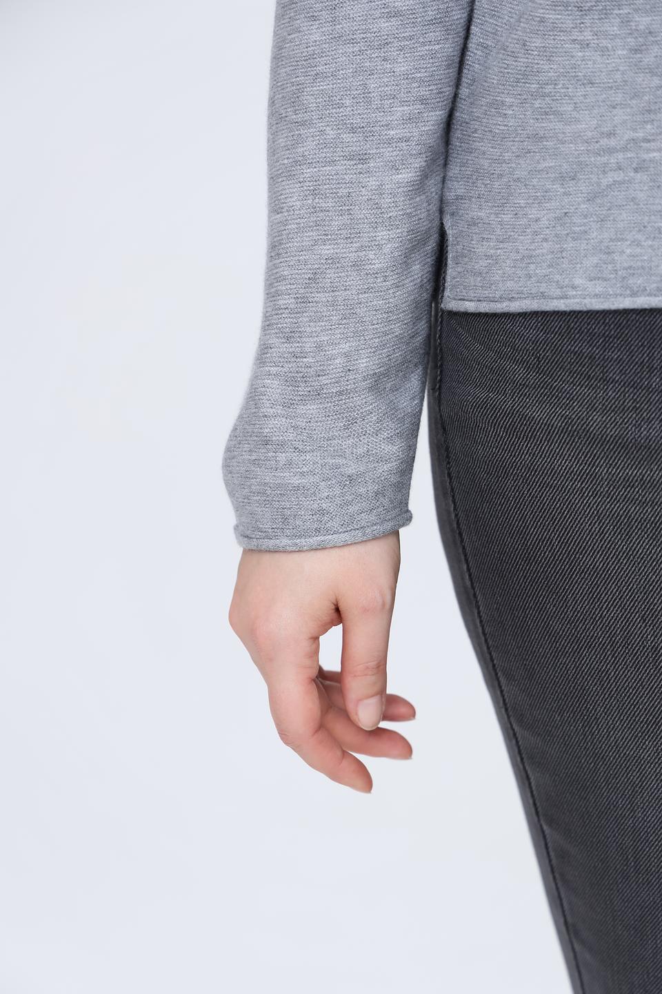 Пуловер Rabe collection серый с кулиской