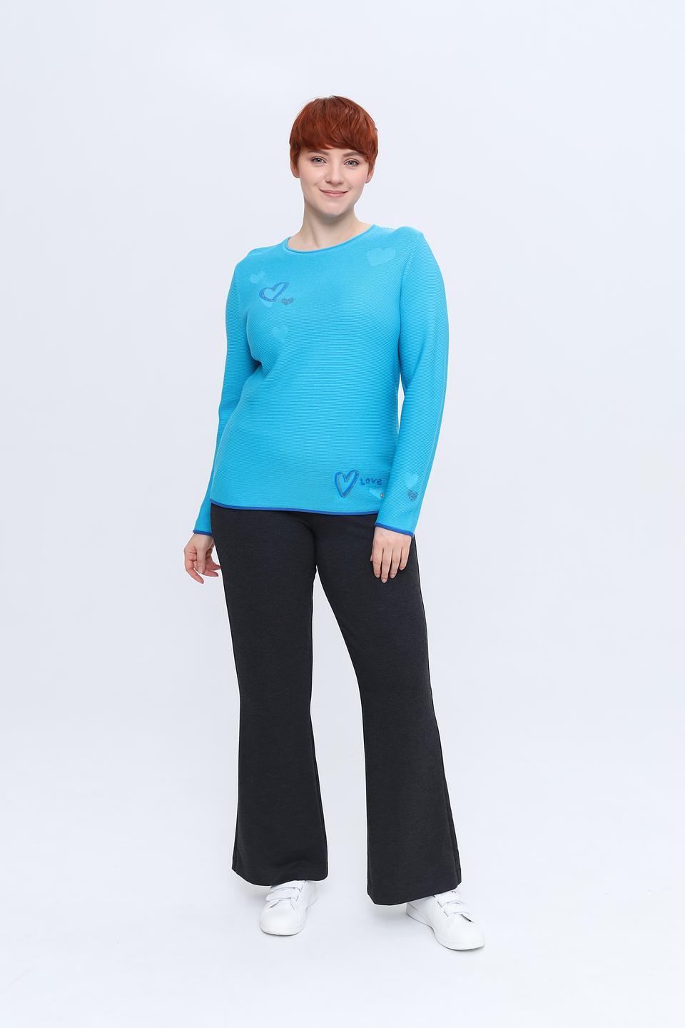 Пуловер Rabe collection бирюзовый