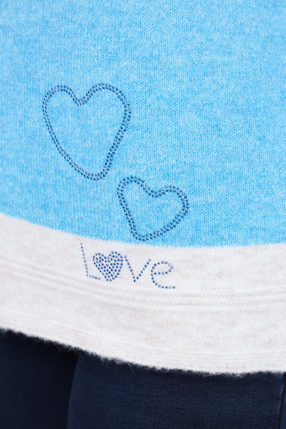 Пуловер Rabe collection в полоску голубой