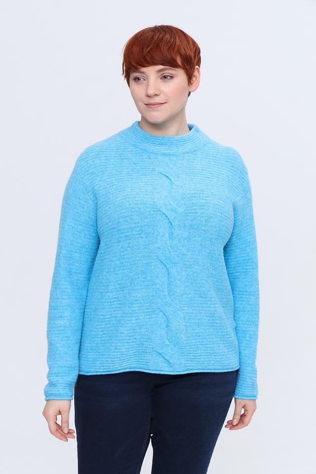 Пуловер Rabe collection голубой с косами