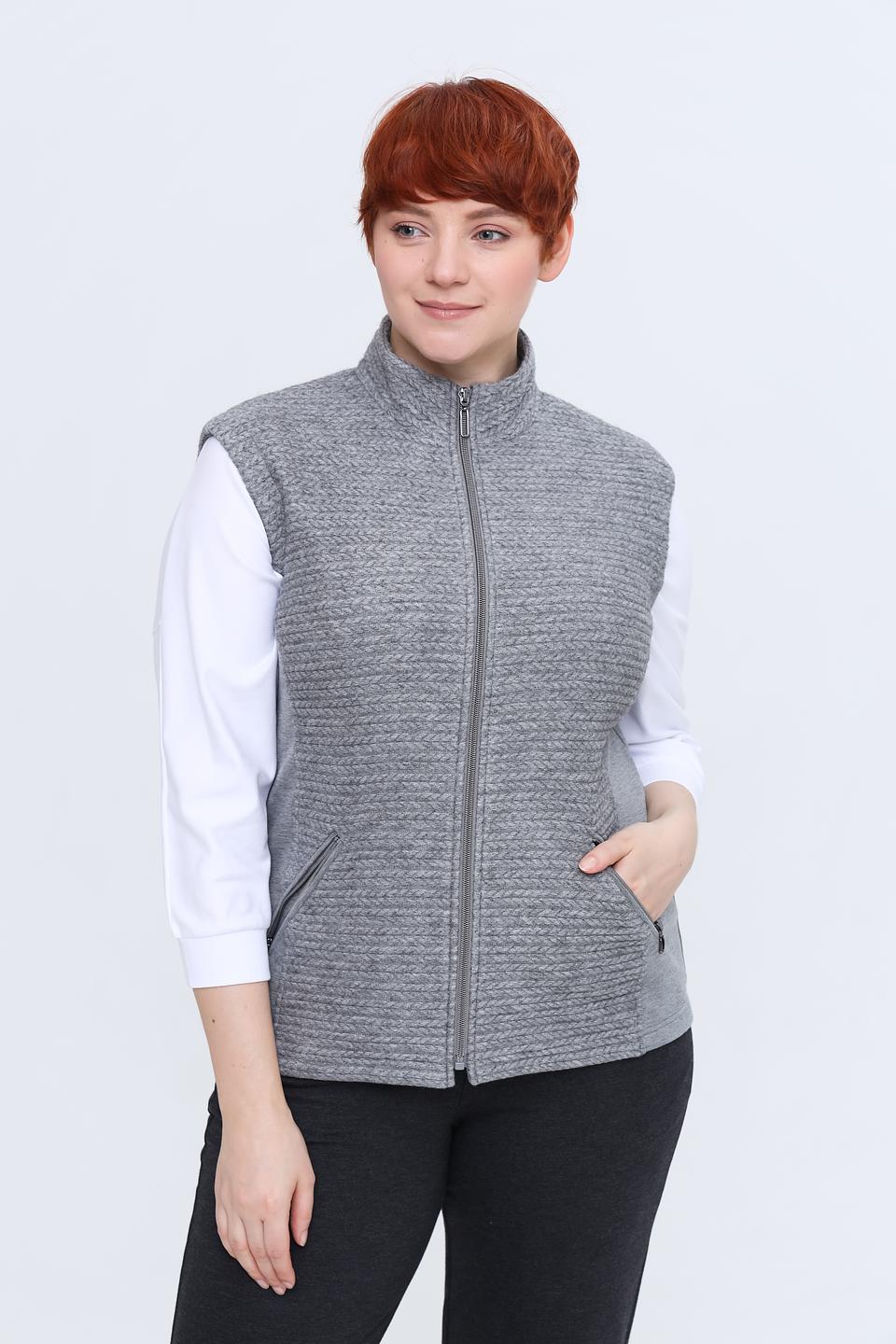 Жилет Rabe collection серый меланж