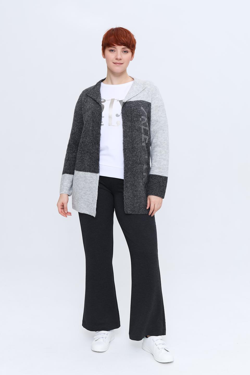 Жакет Rabe collection с капюшоном серый