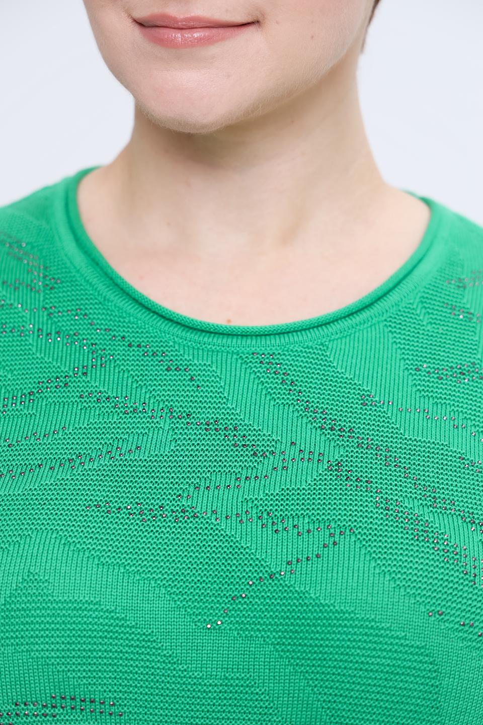 Пуловер Rabe collection зелёный с узором