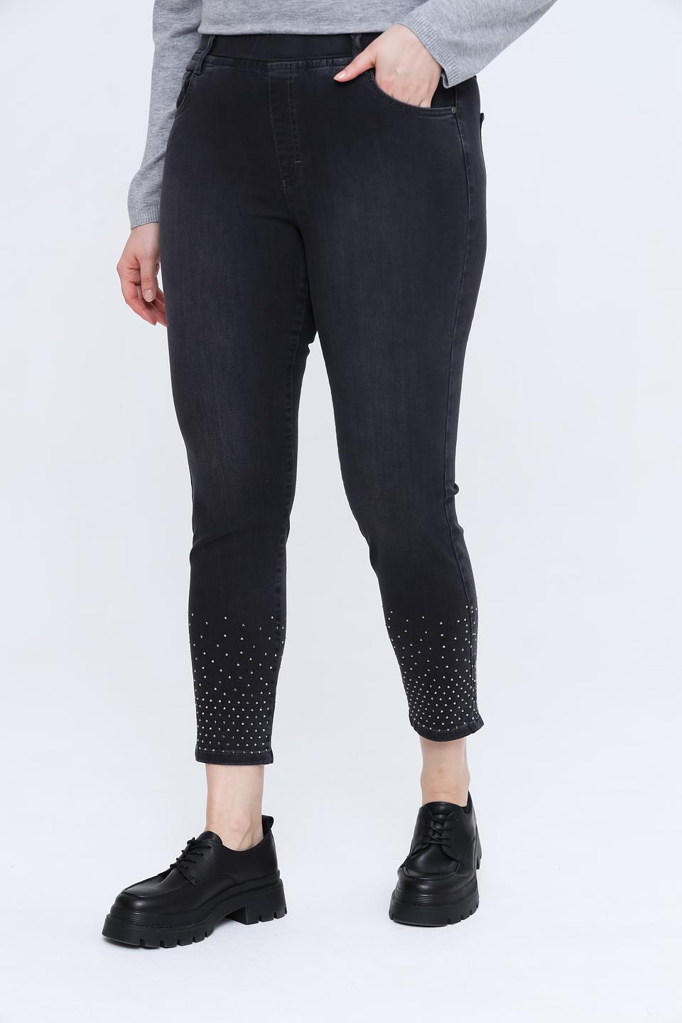 Джинсы с декором Rabe collection чёрные