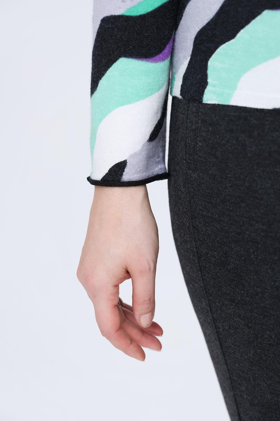 Пуловер Rabe collection зелёный принт