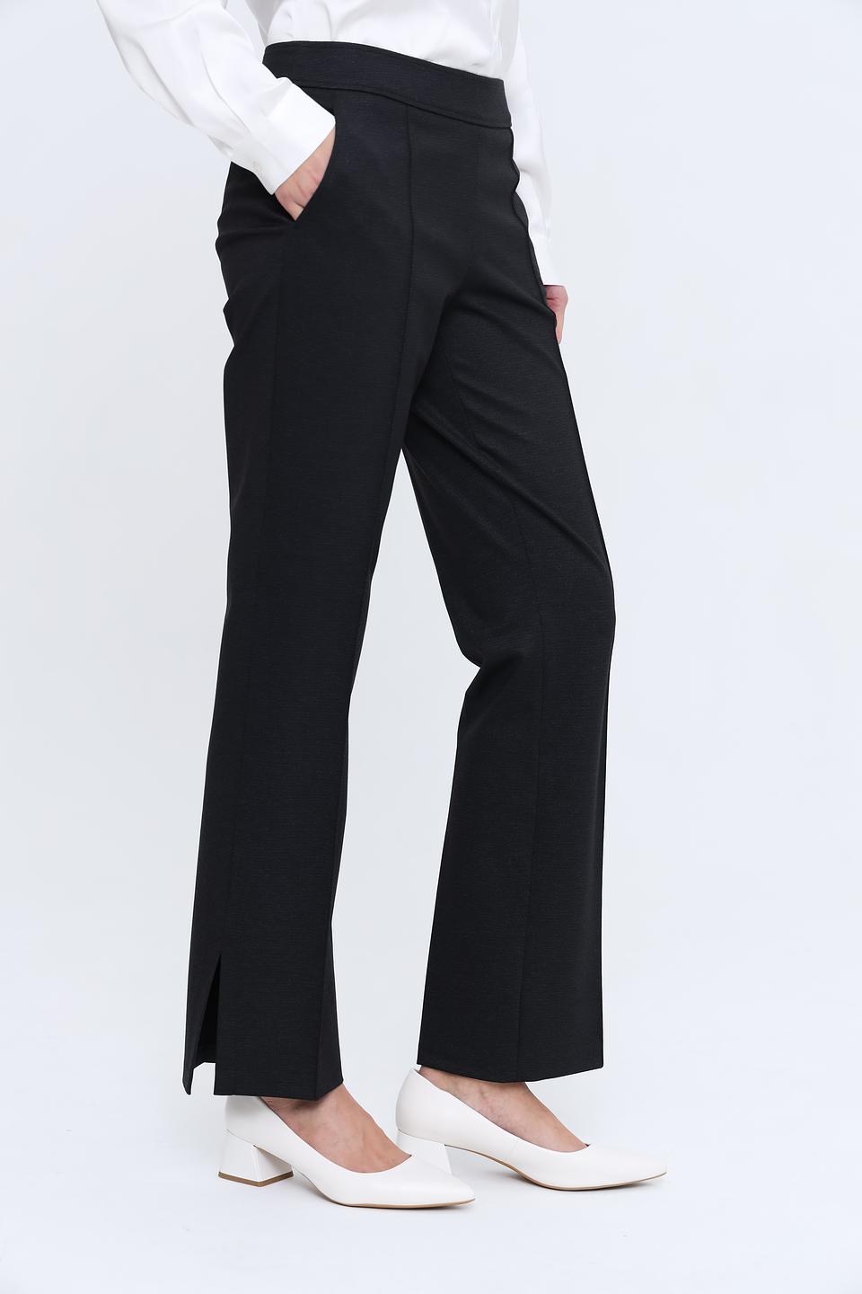 Брюки Lecomte чёрные с разрезом