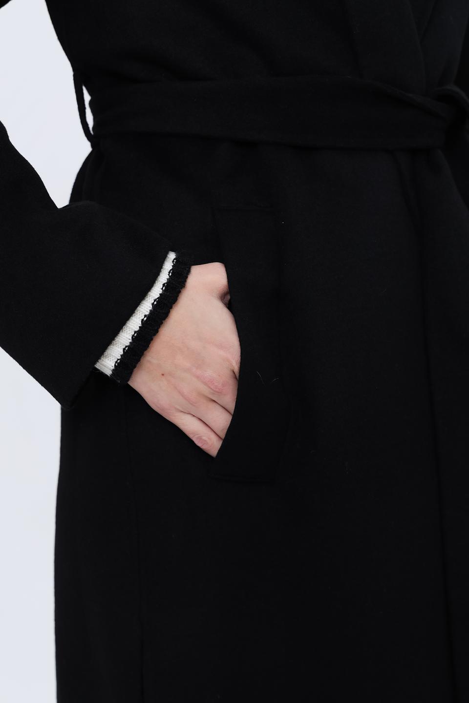 Пальто Kaos жен. чёрное