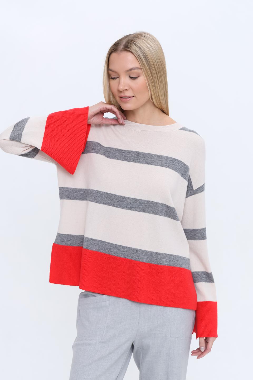 Джемпер Icona в полоску, красный