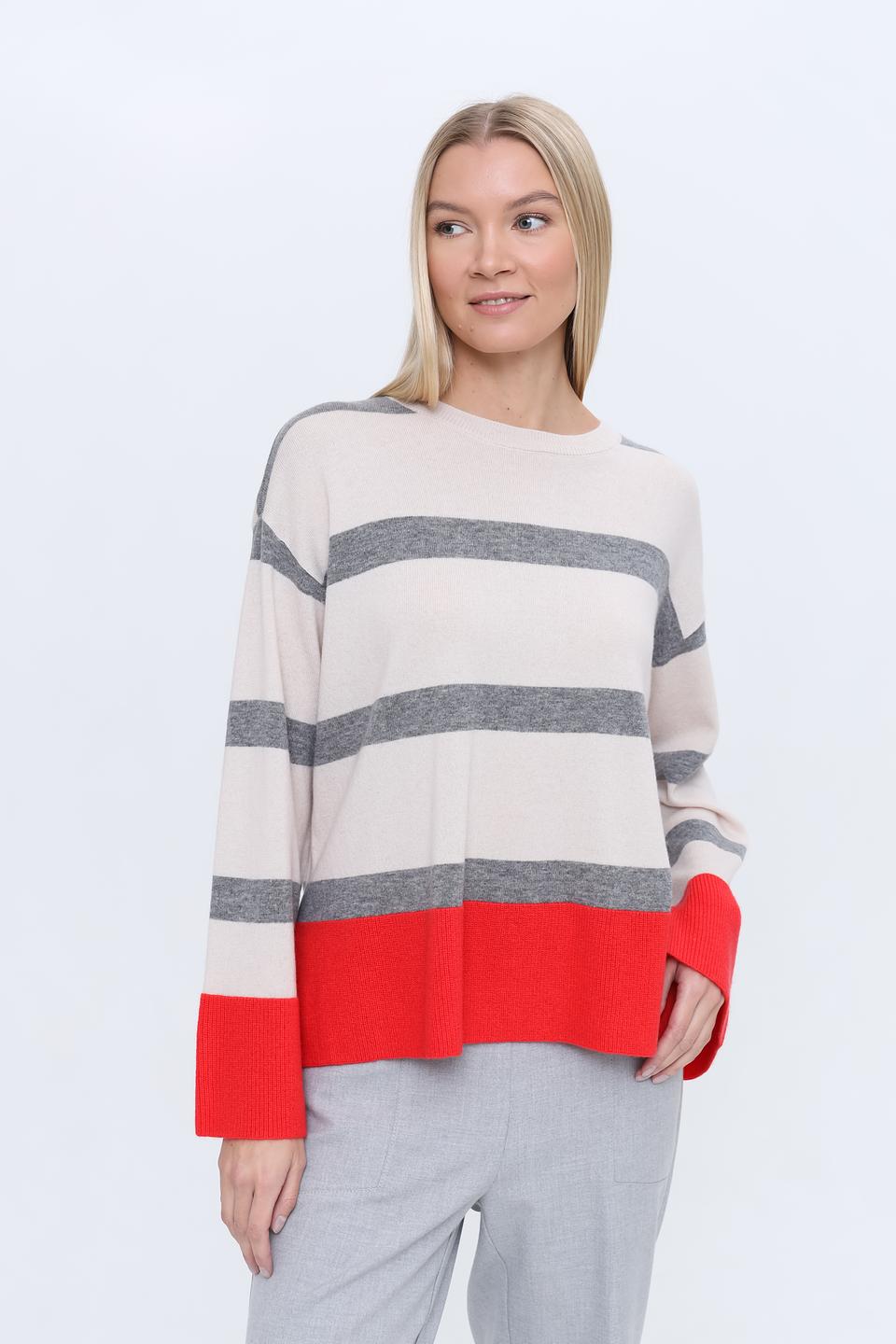 Джемпер Icona в полоску, красный