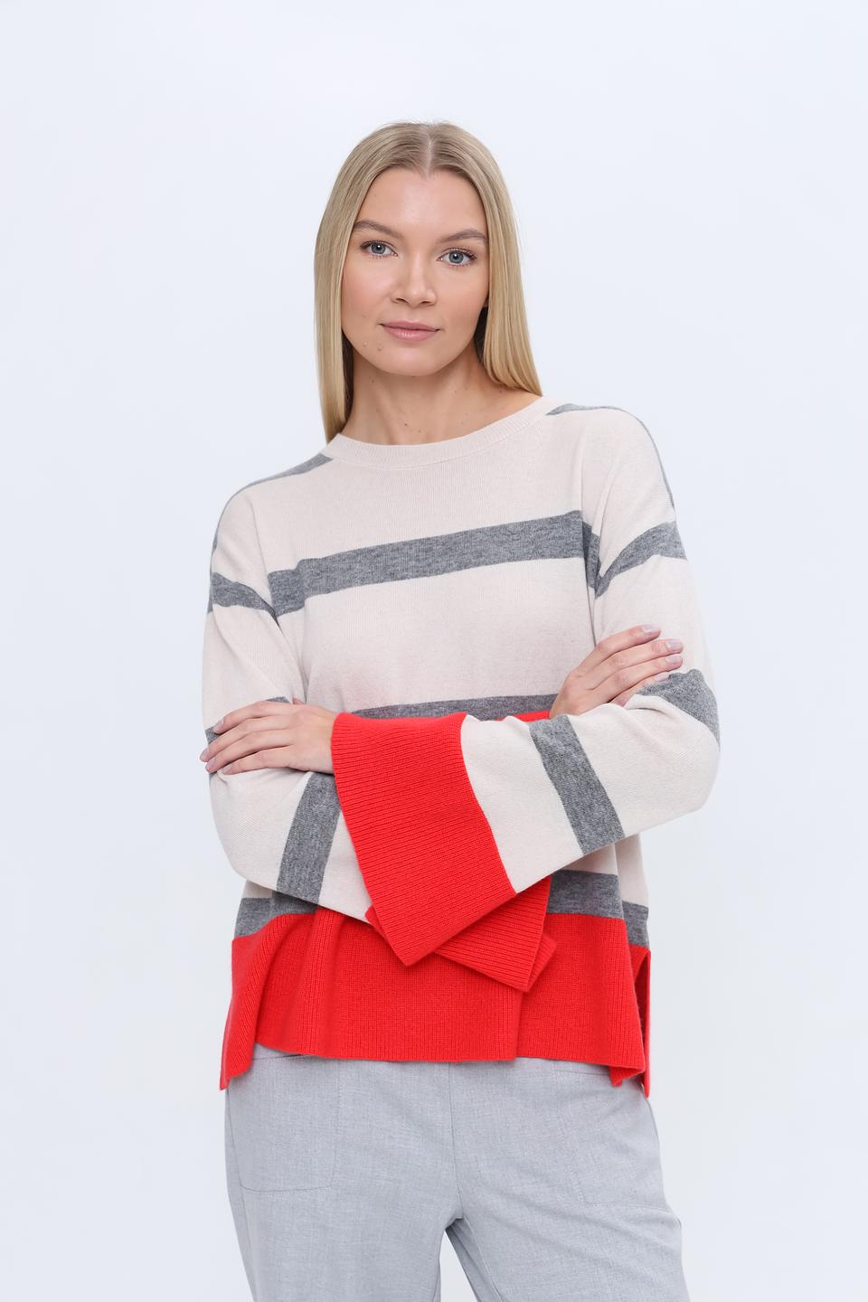 Джемпер Icona в полоску, красный