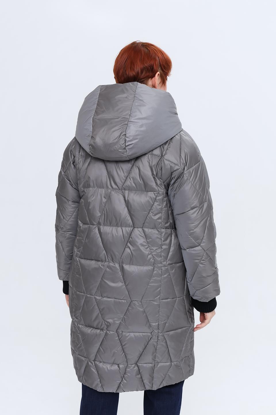 Пальто Baronia стеганое серое