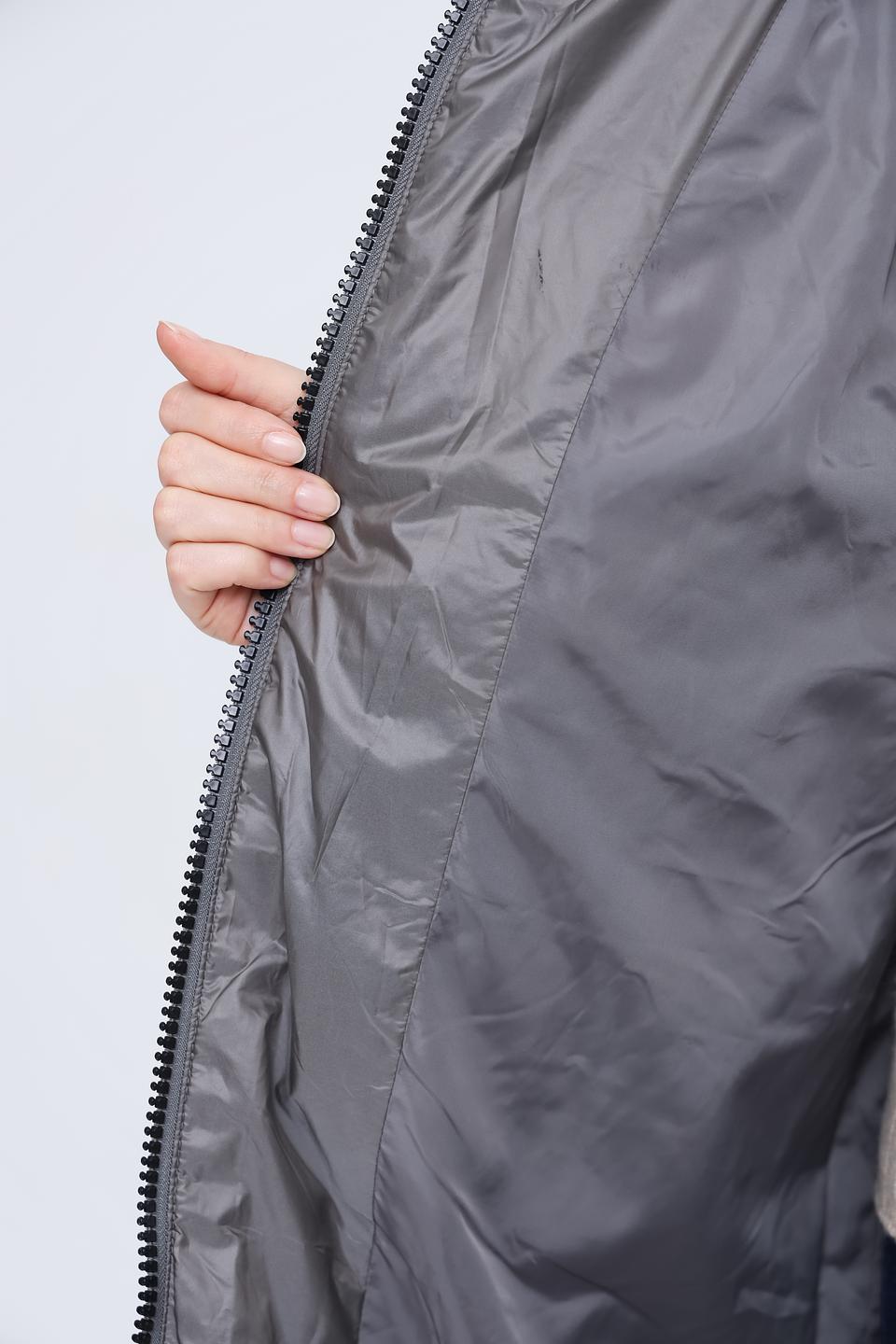 Пальто Baronia стеганое серое