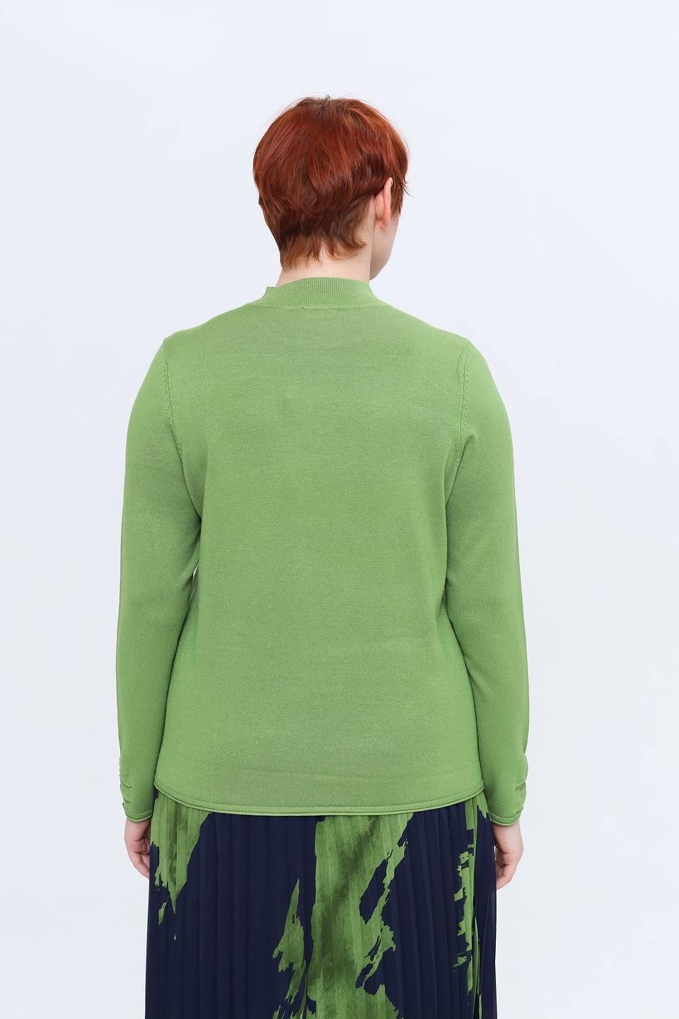 Пуловер Samoon зелёный с горлом