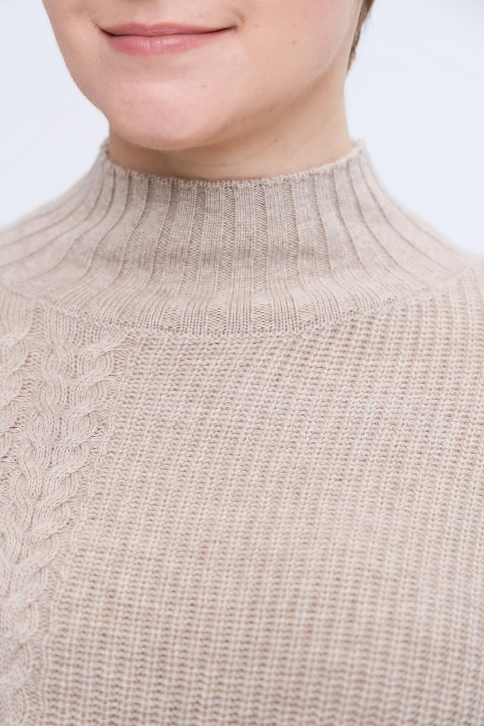 Пуловер Gerry Weber с косами бежевый