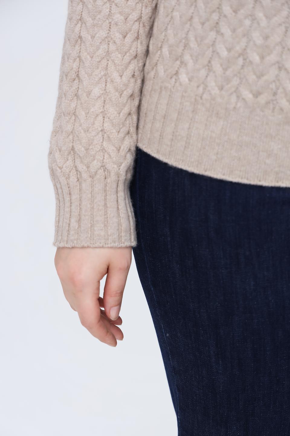 Пуловер Gerry Weber с косами бежевый