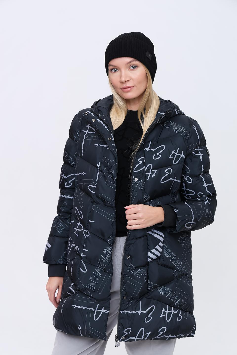 Шапка EA7 женская чёрная